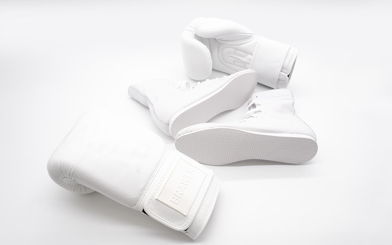 BRAWLR boksset wit handschoenen en schoenen2