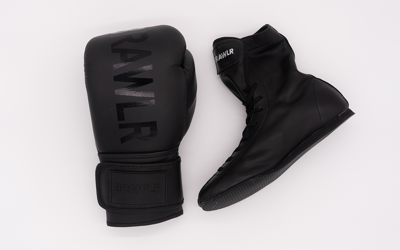 BRAWLR boksset zwart handschoenen en schoenen3